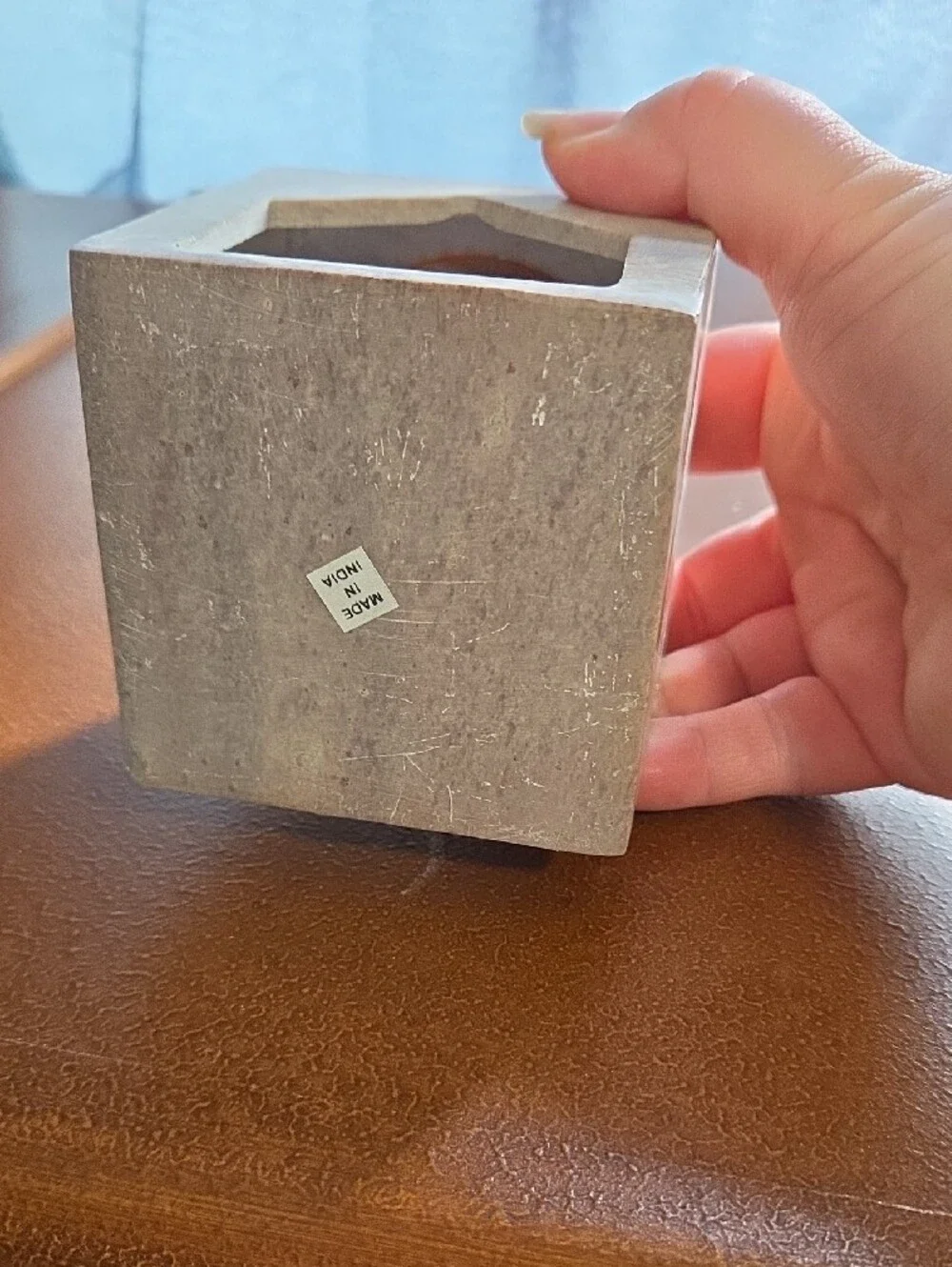 Gray/Tan Marble  Wax Melter - Home Accents